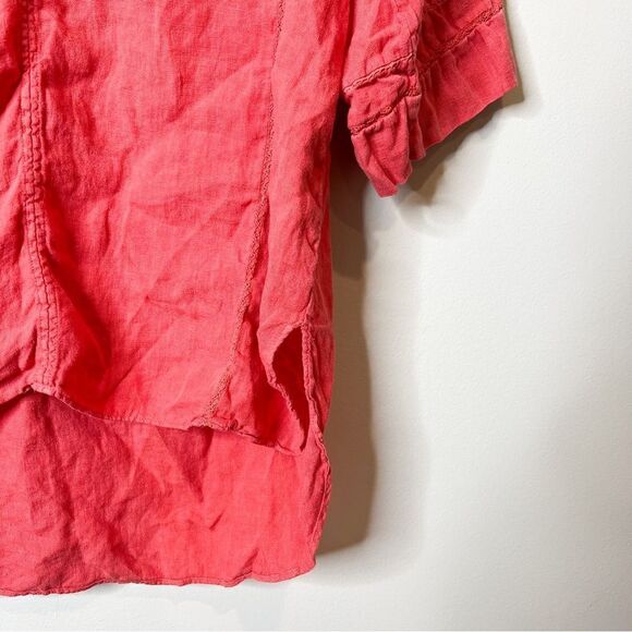 Zara Linen Tunic Pink Top - Picture 4 of 8